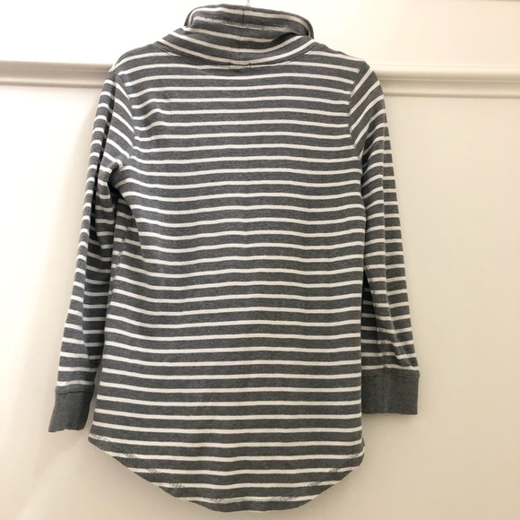 J. Crew Striped Funnelneck Pockets Waffle Knit Sweatshirt - Picture 15 of 16